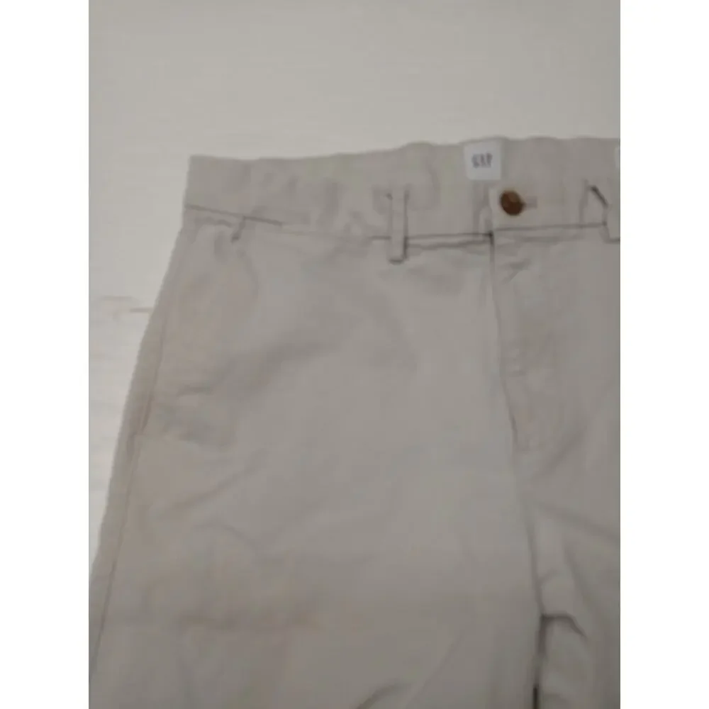 Gap 34x30 Essential Men's Khaki Straight Taper Pants Good Condition Clothing - Picture 6 of 10